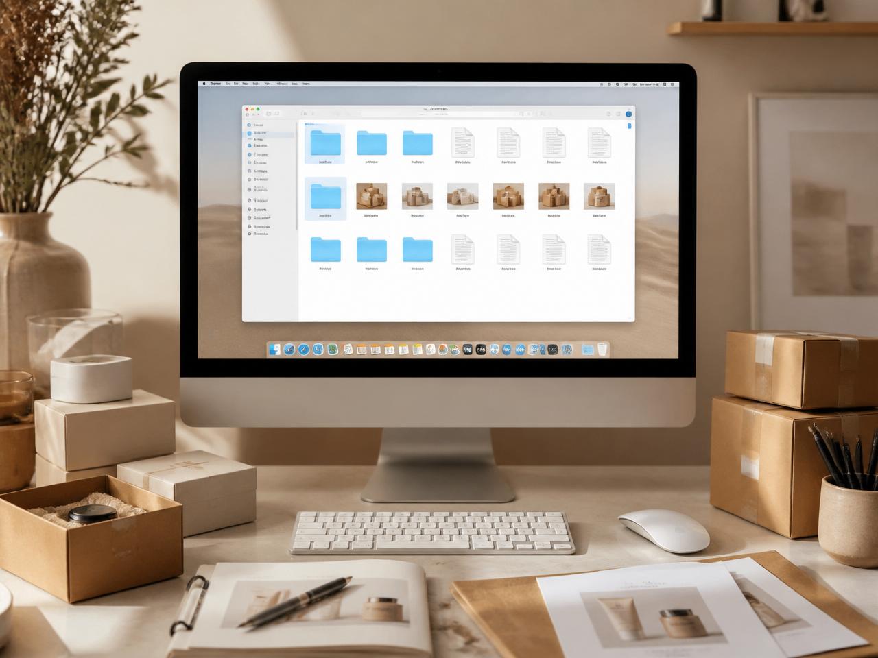 SKU folders organised by product and month
