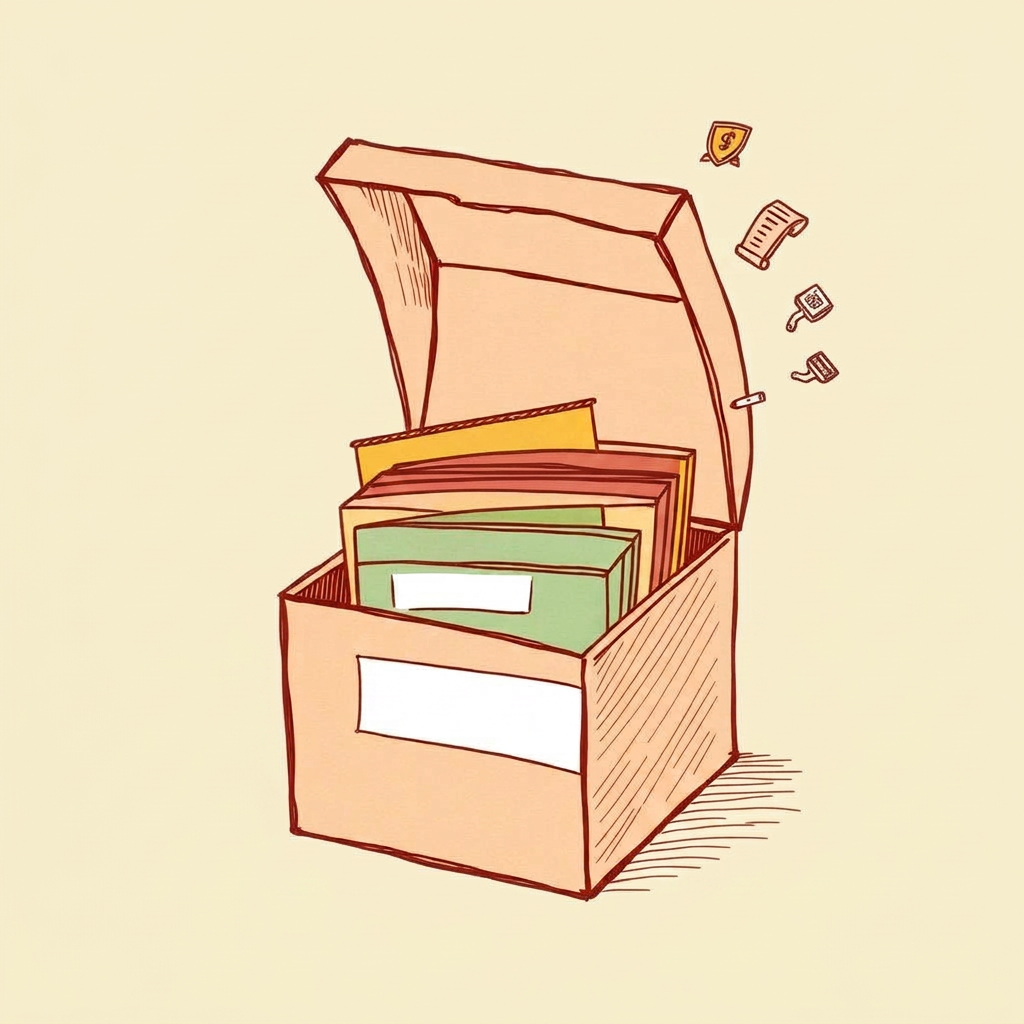 A box of layered skill cards, each representing prompt, tools, assets and guardrails
